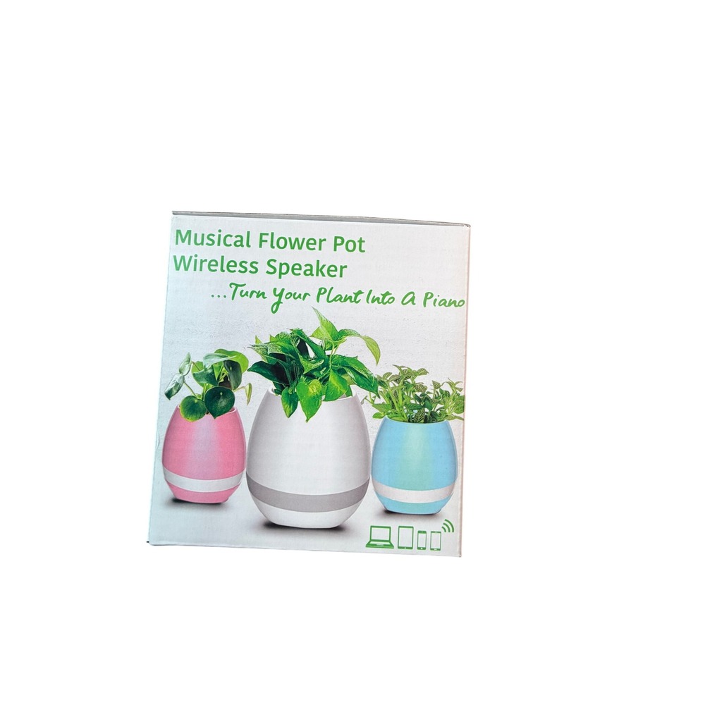Woo Musical Flower Pot Wireless Speaker Pink Bluetooth LED Light WSP-1216 NEW - Picture 3 of 5